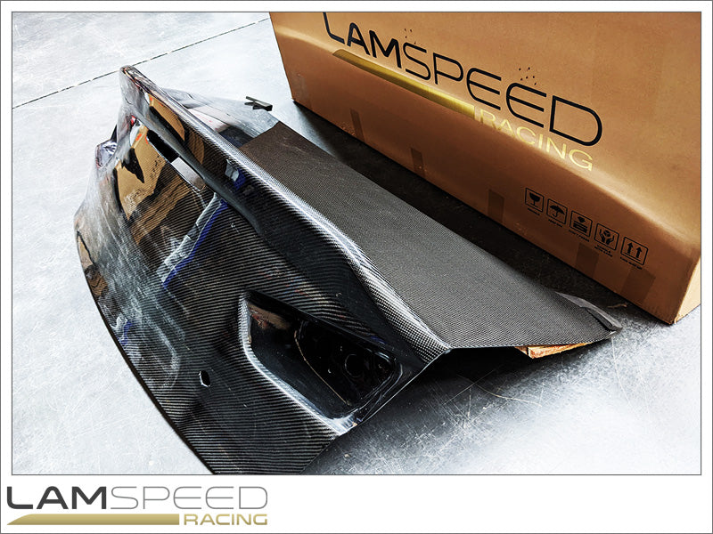 Lamspeed Racing Mitsubishi Evolution 10 Duckbill Aero Carbon Fibre Boot.