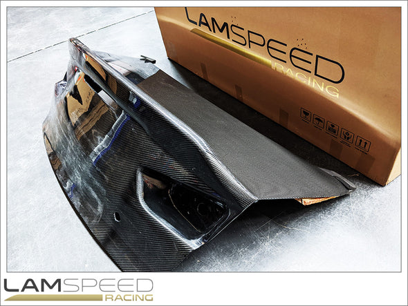 Lamspeed Racing Mitsubishi Evolution 10 Duckbill Aero Carbon Fibre Boot.