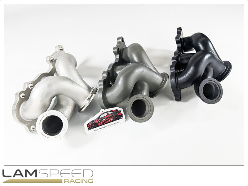 Lamspeed Racing SS347 Cast Stainless Steel V Band, 45mm External Wastegate Toyota GR Yaris / Corolla G16E-GTS Turbo Exhaust Manifold.