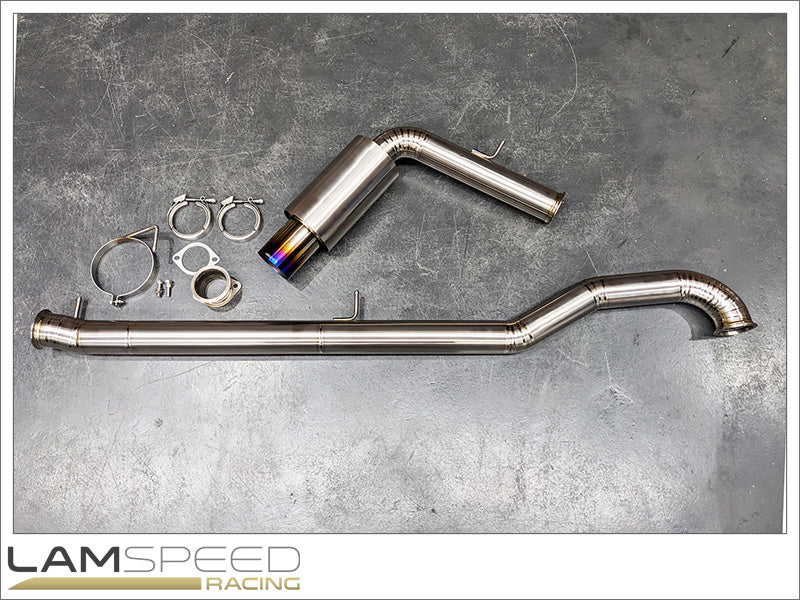 LAMSPEED RACING MC 3.5" GR1 TITANIUM CATBACK EXHAUST - MITSUBISHI EVOLUTION 4-6 CN9A/CP9A.