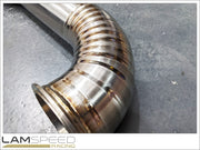 LAMSPEED RACING MC 3.5" GR1 TITANIUM CATBACK EXHAUST - MITSUBISHI EVOLUTION 4-6 CN9A/CP9A.