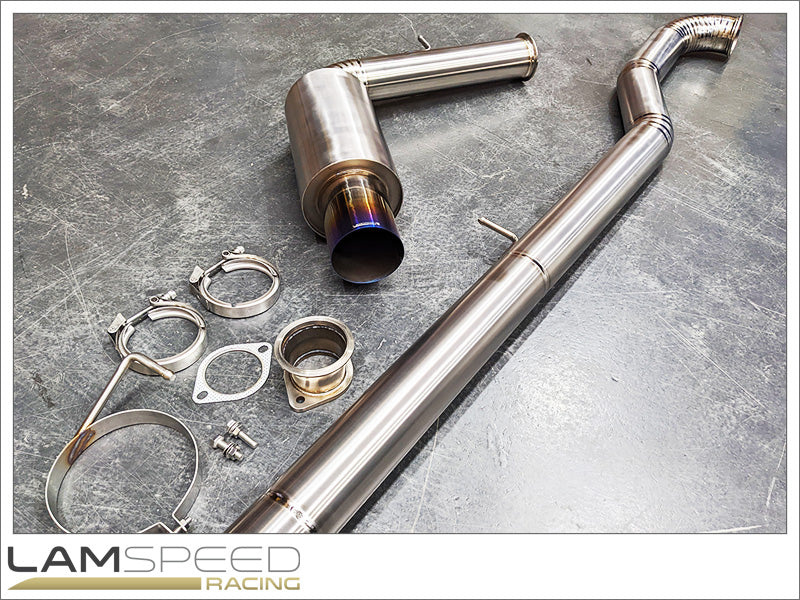 LAMSPEED RACING MC 3.5" GR1 TITANIUM CATBACK EXHAUST - MITSUBISHI EVOLUTION 4-6 CN9A/CP9A.