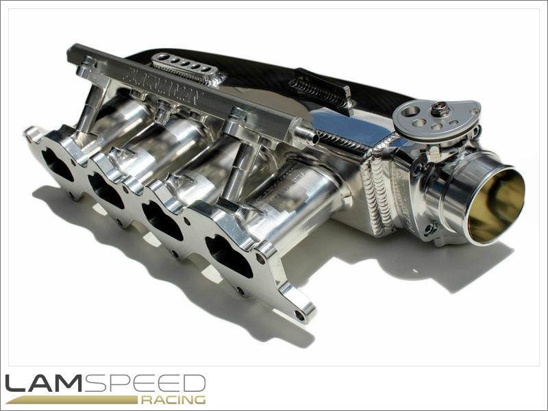 Plazmaman - 4G63 Billet Runner Intake Manifold - Raw Finish, 4 Injector Version - Mitsubishi EVO 7, 8 & 9.