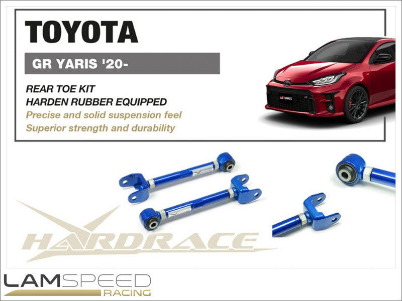 HARDRACE ADJUSTABLE REAR TOE ARM KIT - 2020+ TOYOTA GR YARIS GXPA16 MXPA12 - Rubber - Q0850.