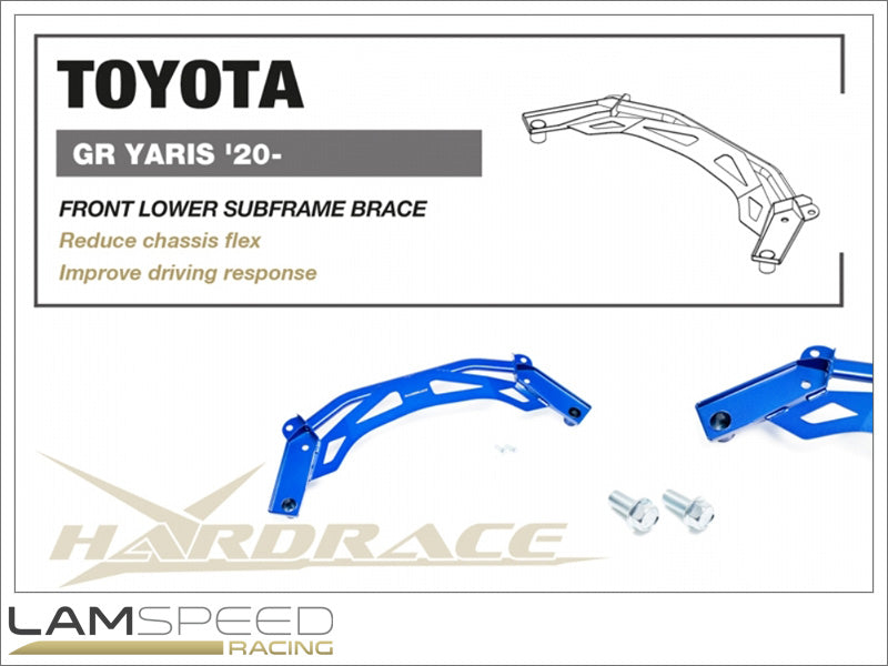 Hardrace TOYOTA GR YARIS '20- FRONT LOWER SUB-FRAME BRACE (Q0883).