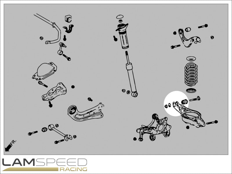 Hardrace TOYOTA GR YARIS 20+ REAR LOWER ARM BUSHING KIT - Q0892.